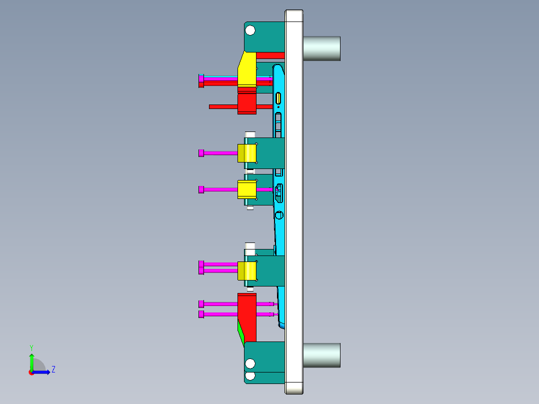 电脑键盘外壳孔位检测检具左视图