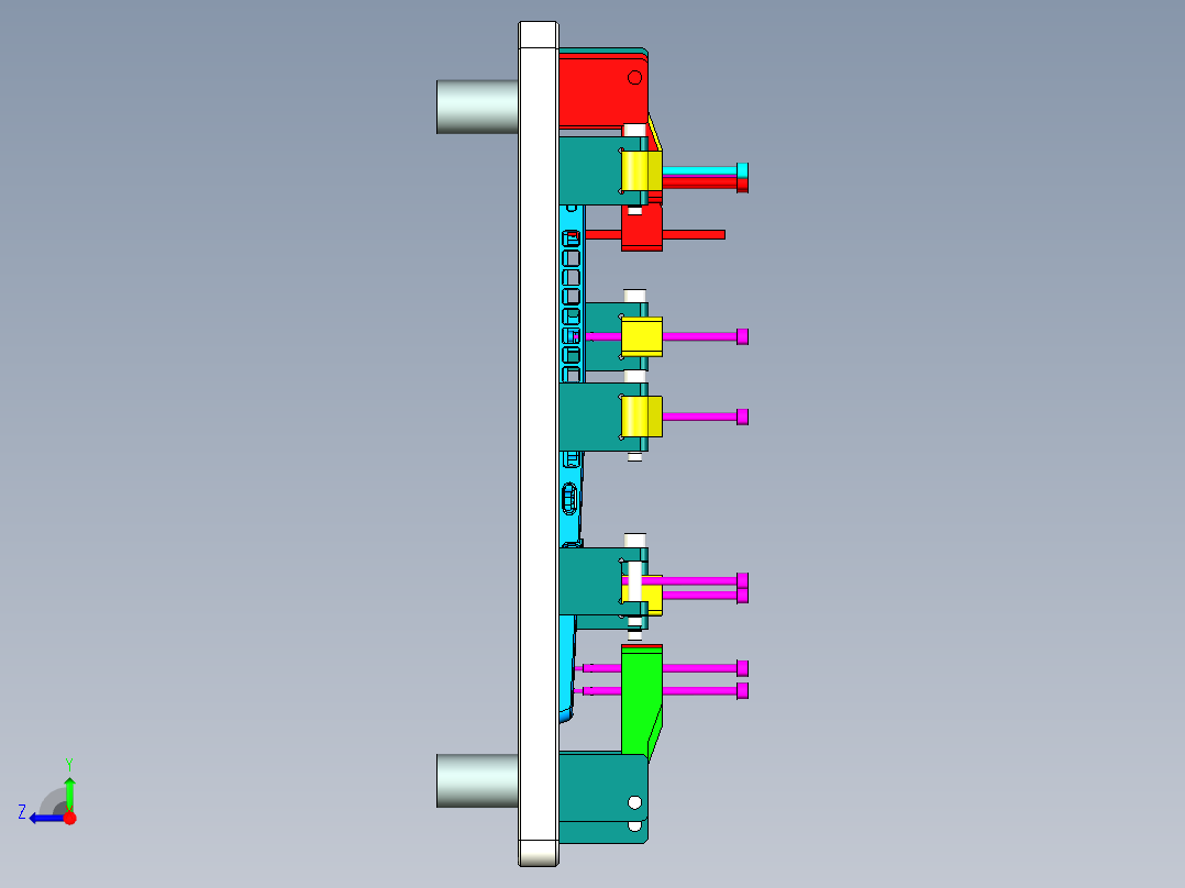 电脑键盘外壳孔位检测检具右视图