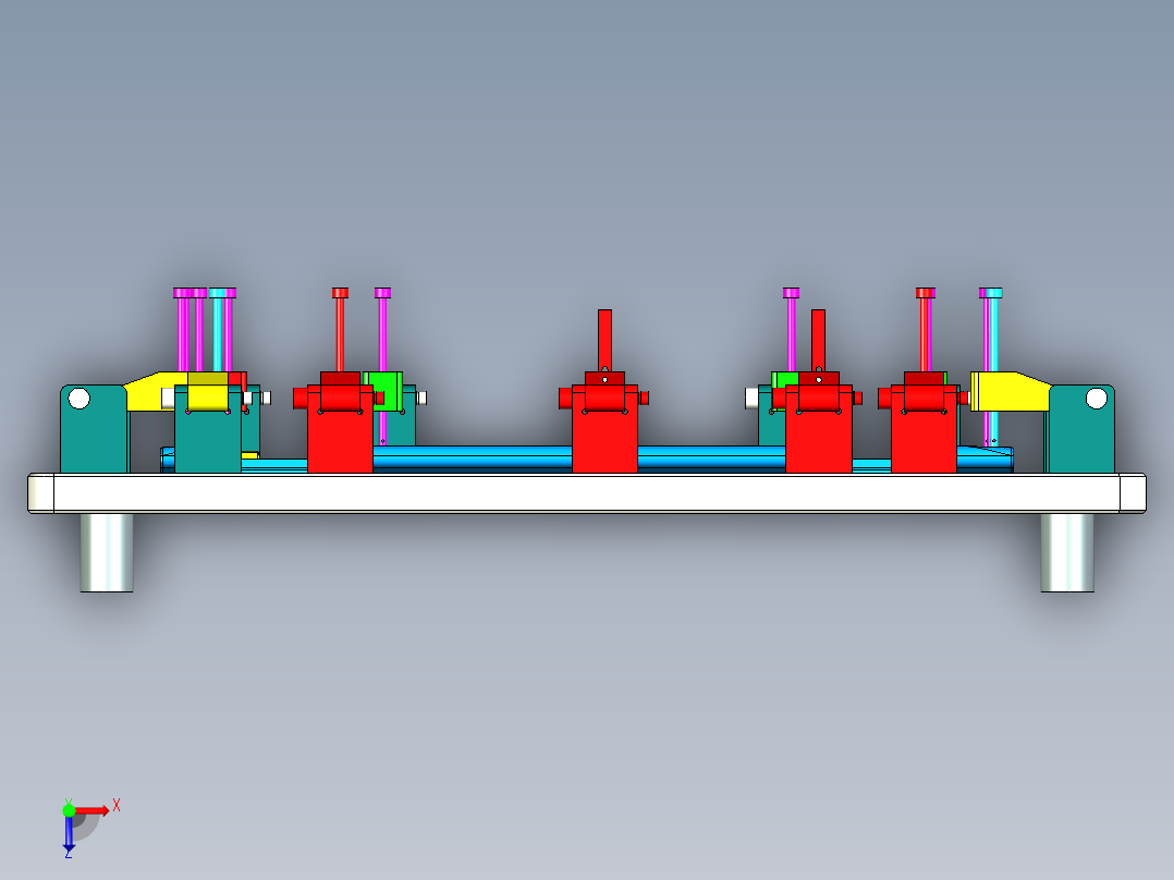 电脑键盘外壳孔位检测检具俯视图