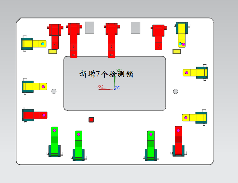 电脑键盘外壳孔位检测检具