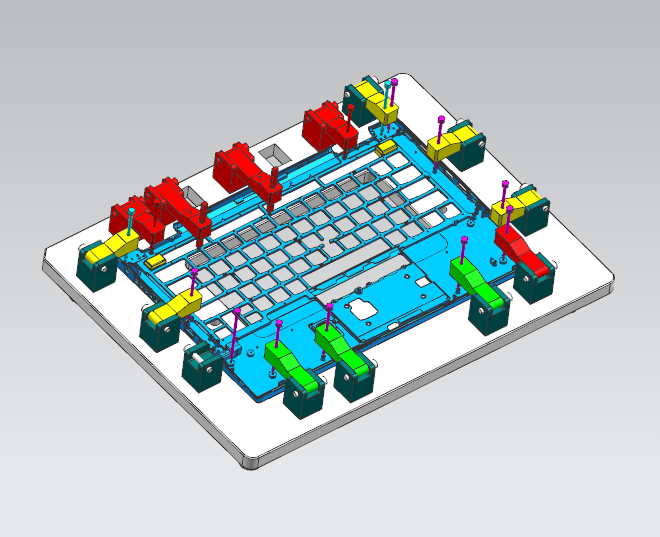 电脑键盘外壳孔位检测检具
