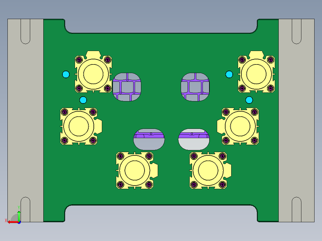 包胶版笔记本C壳铣外形发丝程序模型后视图