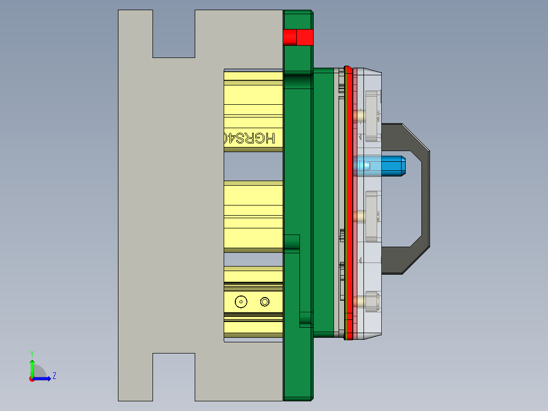 包胶版笔记本C壳铣外形发丝程序模型左视图