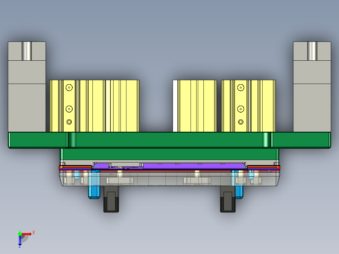 包胶版笔记本C壳铣外形发丝程序模型俯视图