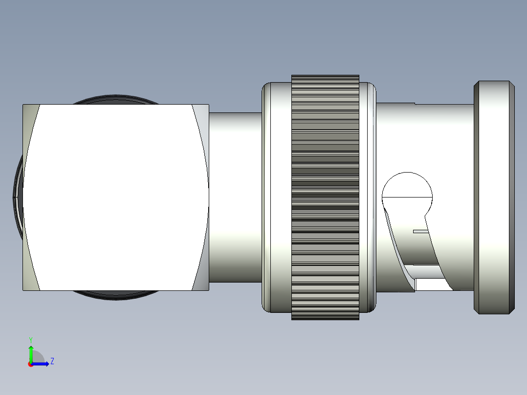 A0002452-BNC连接器（公头）RG58左视图