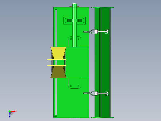 旋耕机刀辊机架俯视缩略图