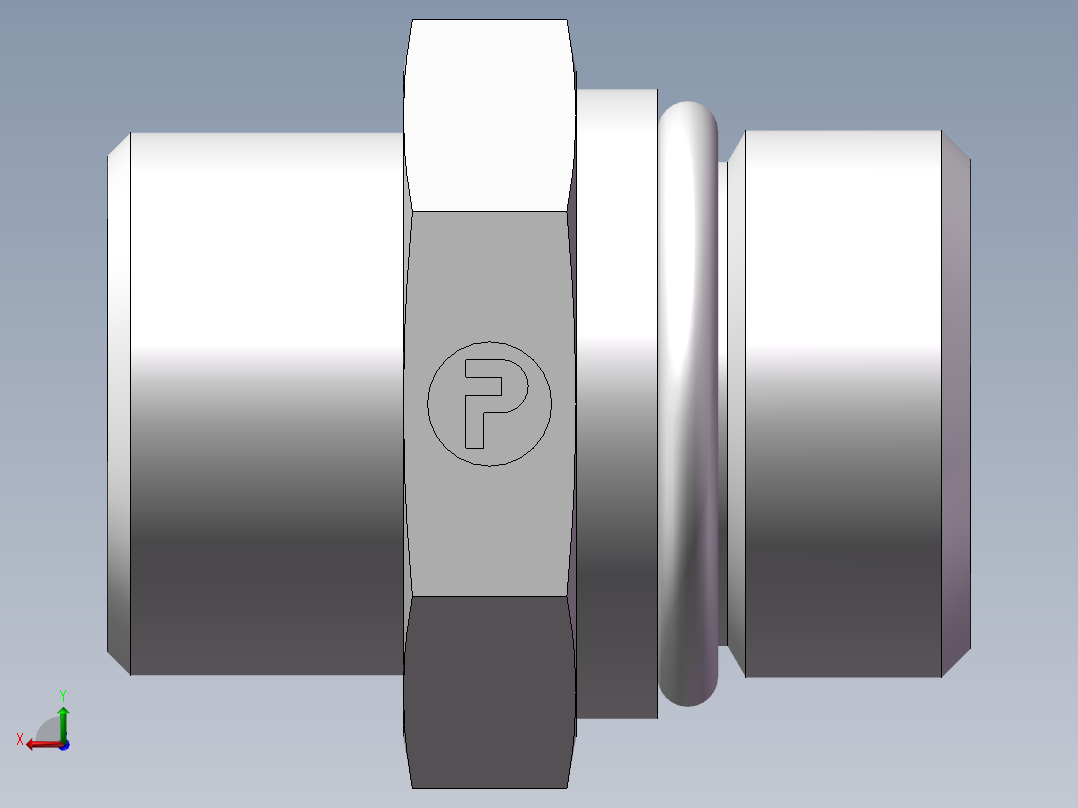 美制O圈密封接头、1CO-22-10后视图