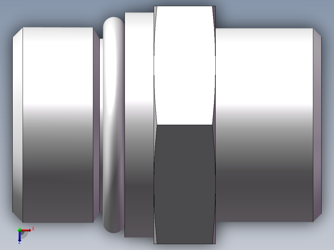 美制O圈密封接头、1CO-22-10俯视图
