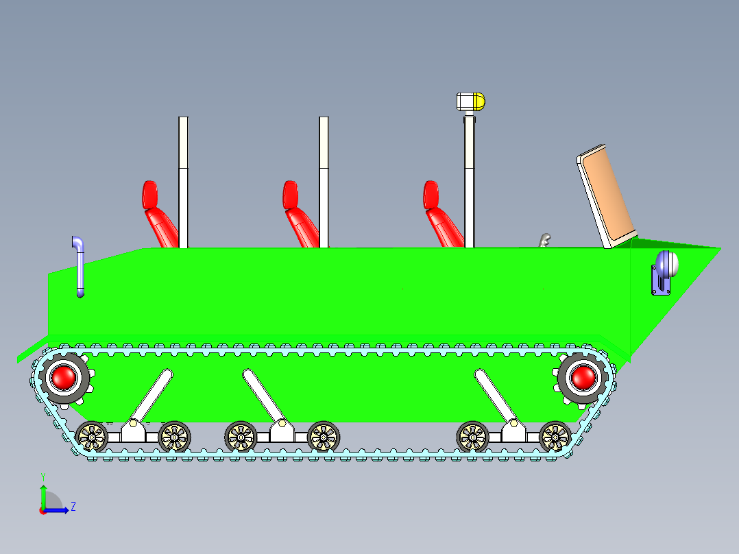 A3003964-六轮越野车左视图