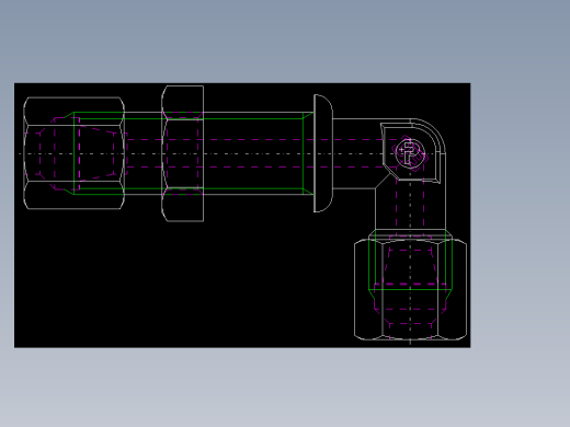 PARKER管接头EO Bulkhead elbow WSV06L71(16)_back