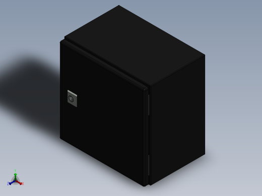 电箱300x300x200型号Rittal AE1033_500正等轴测缩略图