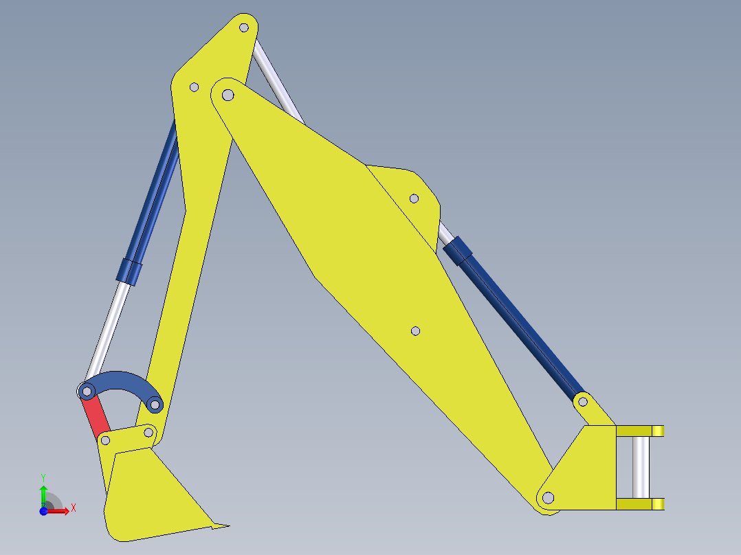 挖掘机 STP前视图