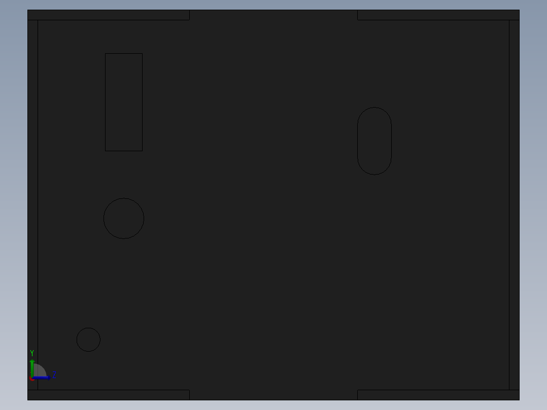 电源直流罩左视图