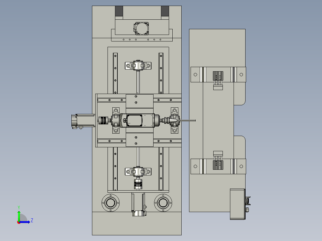 木工榫卯切割机床及PLC控制系统的设计【含三维图】左视图