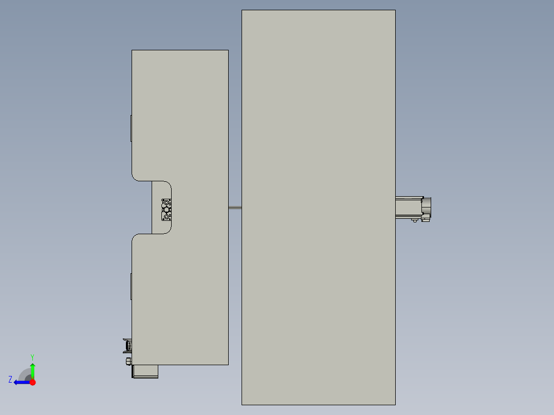 木工榫卯切割机床及PLC控制系统的设计【含三维图】右视图