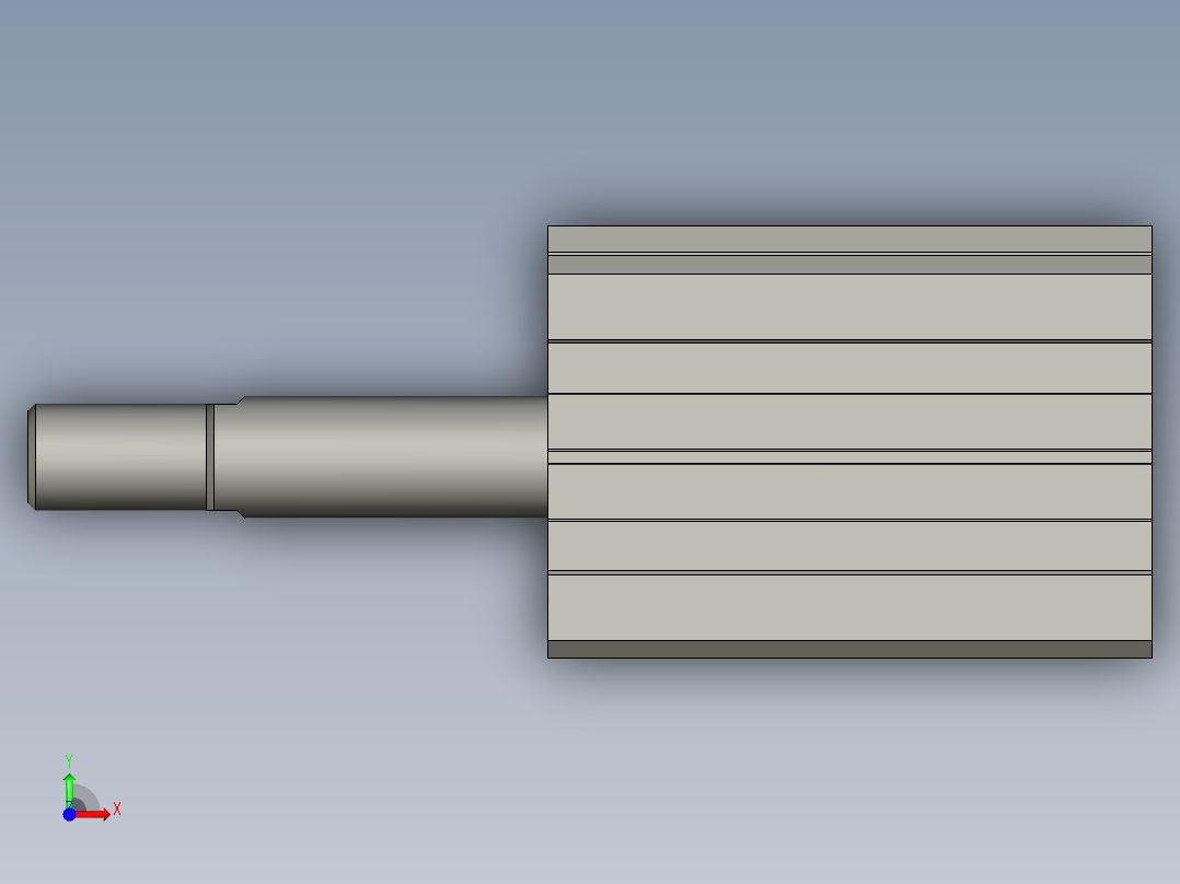 超薄气缸ACQ40x40SB亚德客02241322122-借用件前视图