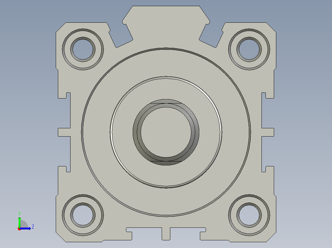 超薄气缸ACQ40x40SB亚德客02241322122-借用件左视图