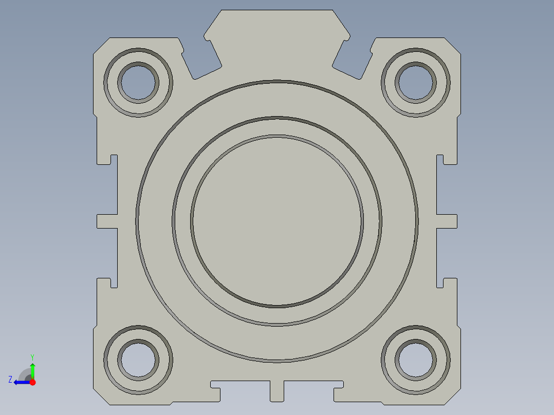 超薄气缸ACQ40x40SB亚德客02241322122-借用件右视图