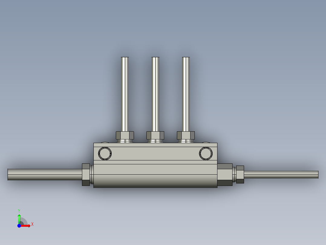 sakcB170103-2-1-U70五通带接头组件前视图