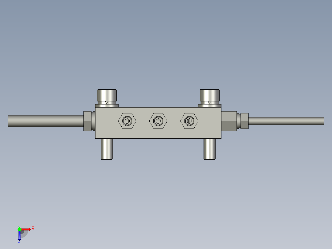 sakcB170103-2-1-U70五通带接头组件俯视图