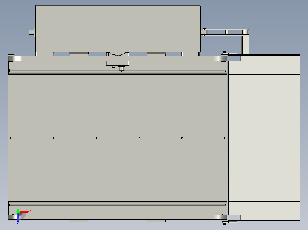 快递货物升降搬运车俯视图
