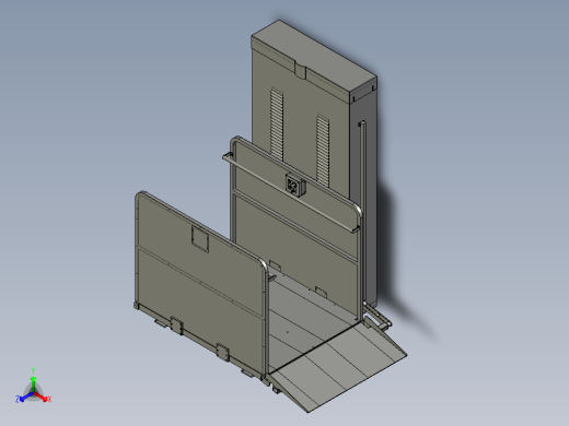 快递货物升降搬运车正等轴测缩略图