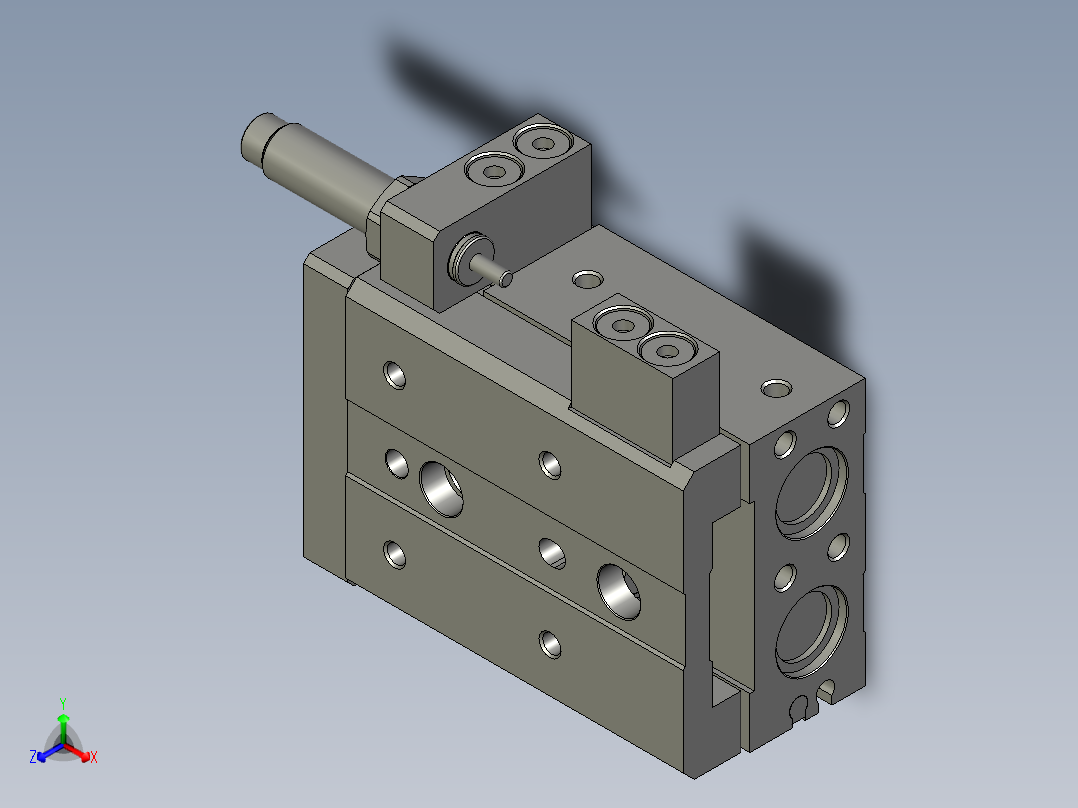 气缸HLS16X30SBS_0_+_CMSH-2_正等轴测图