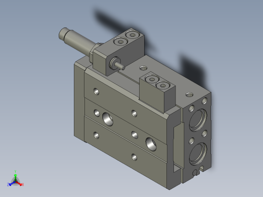 气缸HLS16X30SBS_0_+_CMSH-2_正等轴测缩略图