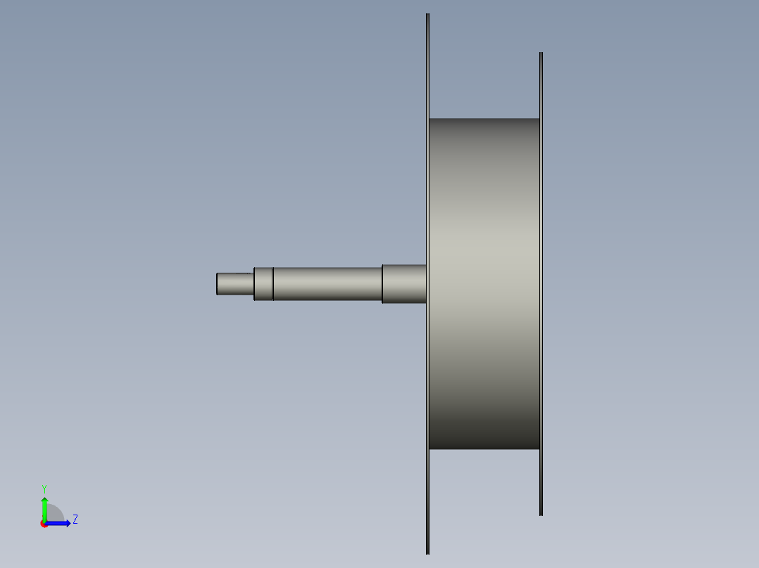 -送料滚轮左视图