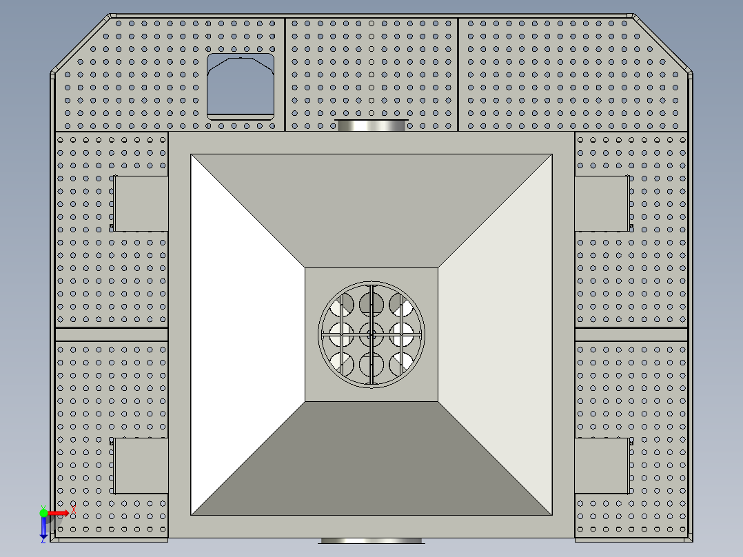 净化器化工收尘湿电除尘设备俯视图