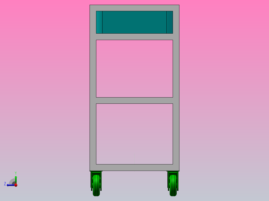 物料小推车右视图