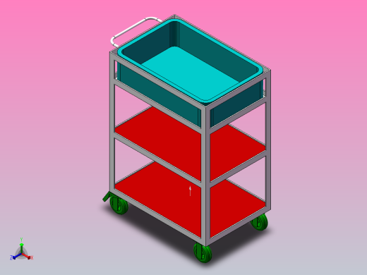 物料小推车正等轴测缩略图