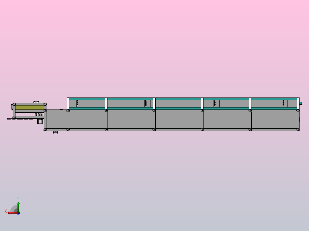 A11 角铁自动上料冲孔机后视图