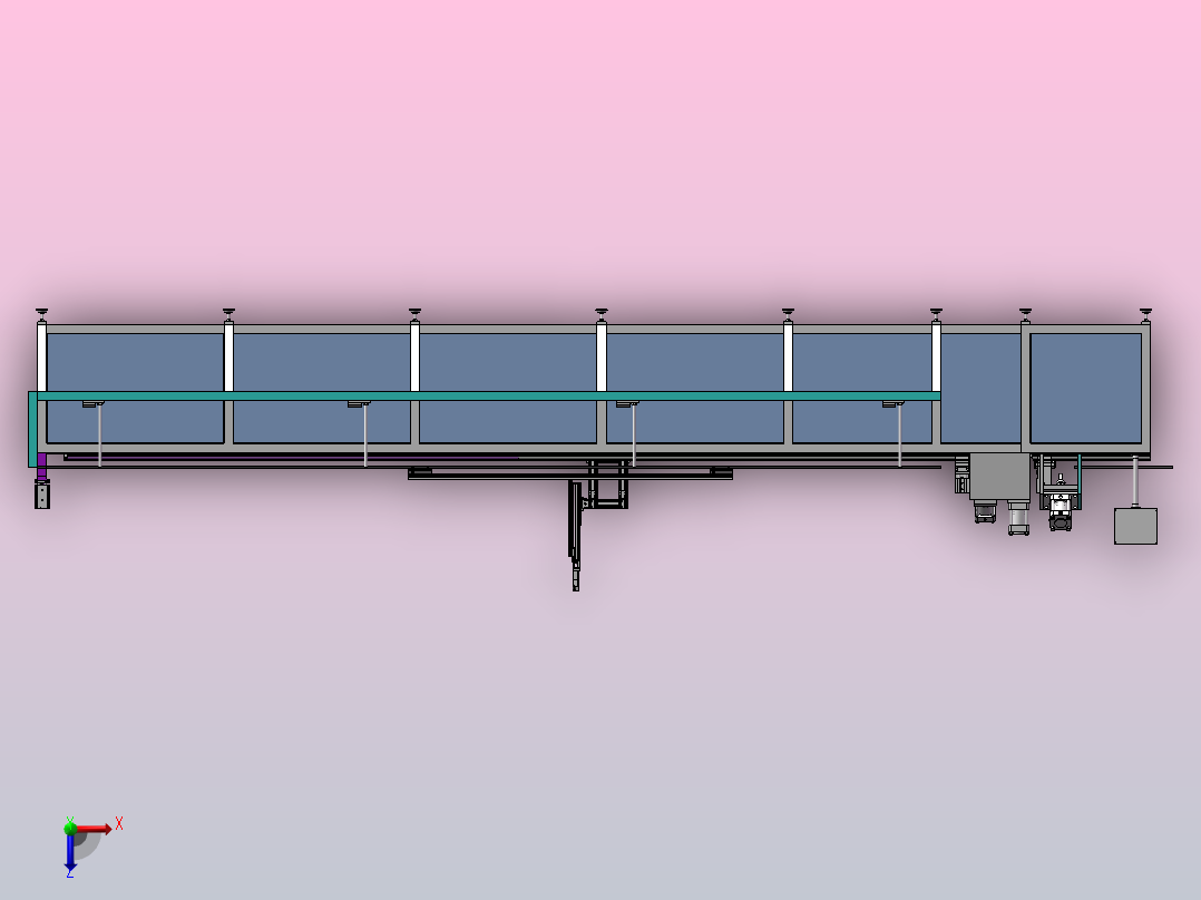 A11 角铁自动上料冲孔机俯视图