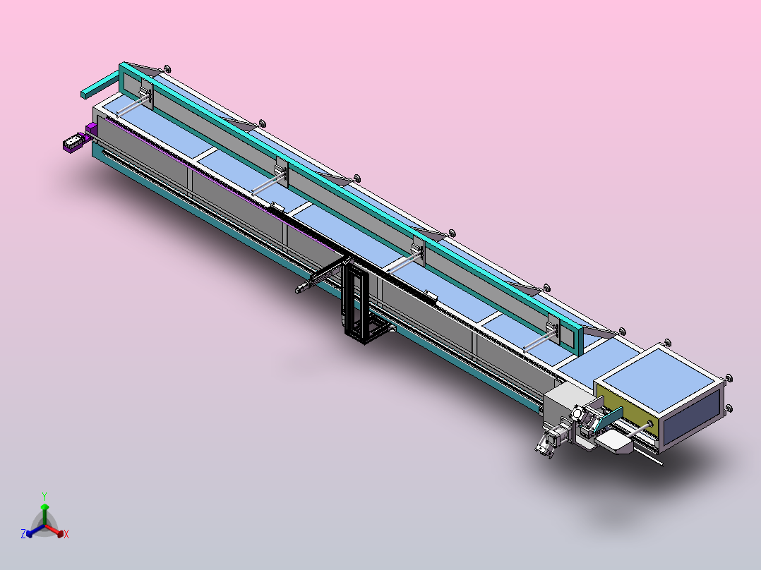 A11 角铁自动上料冲孔机正等轴测图