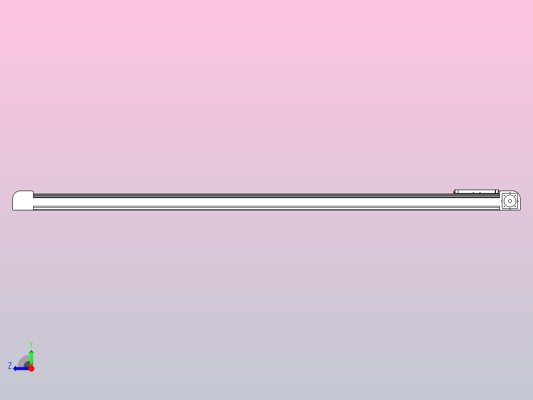 带式直线轴半闭式TPA-ONB-100-232-L2450-DL-J90-N3右视图