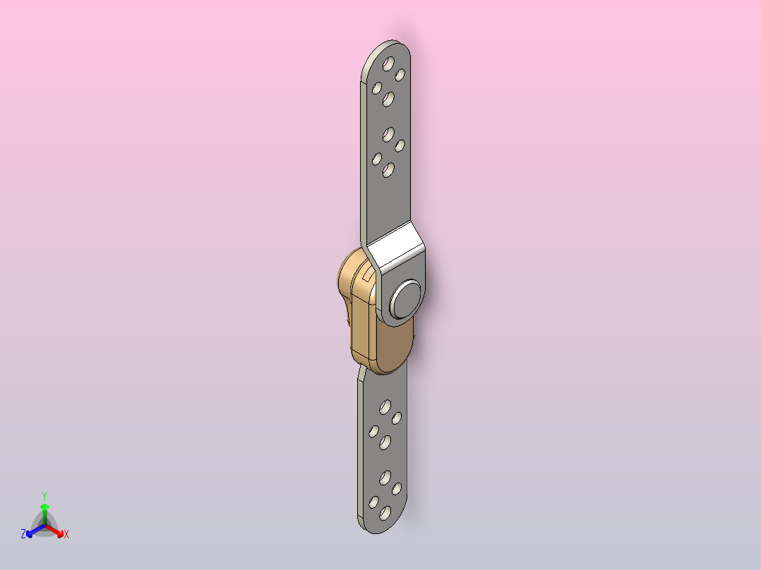 90 度棘轮铰链正等轴测图