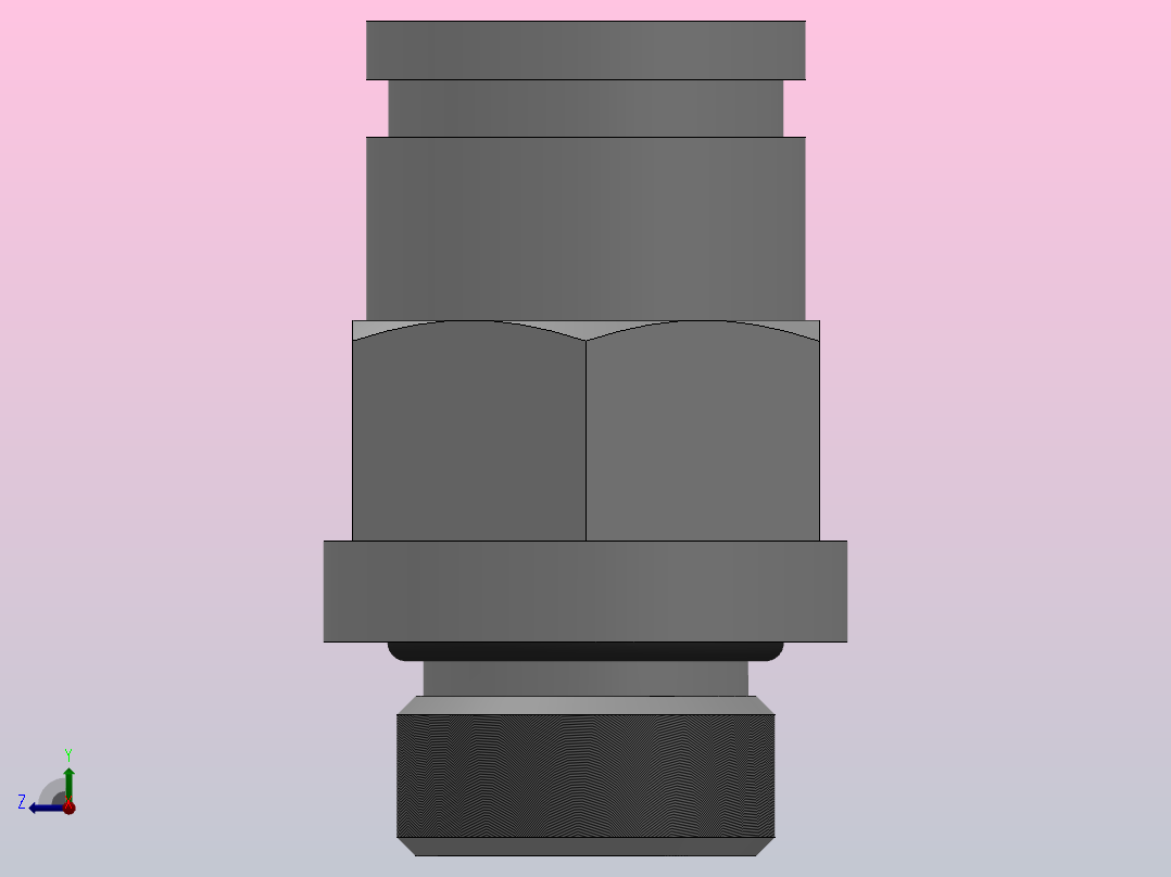 IPCP-G 螺纹直通-G螺纹气动管接头[IPCP06-G01]右视图