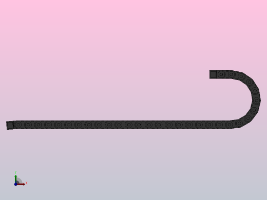 弯曲半径200内高45两侧打开型桥式拖链_DMD45BD-30-50-200R-30前视缩略图