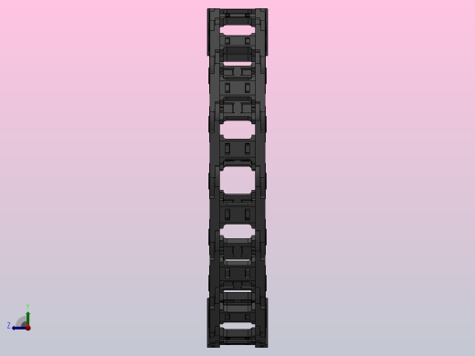 弯曲半径200内高45两侧打开型桥式拖链_DMD45BD-30-50-200R-30右视缩略图