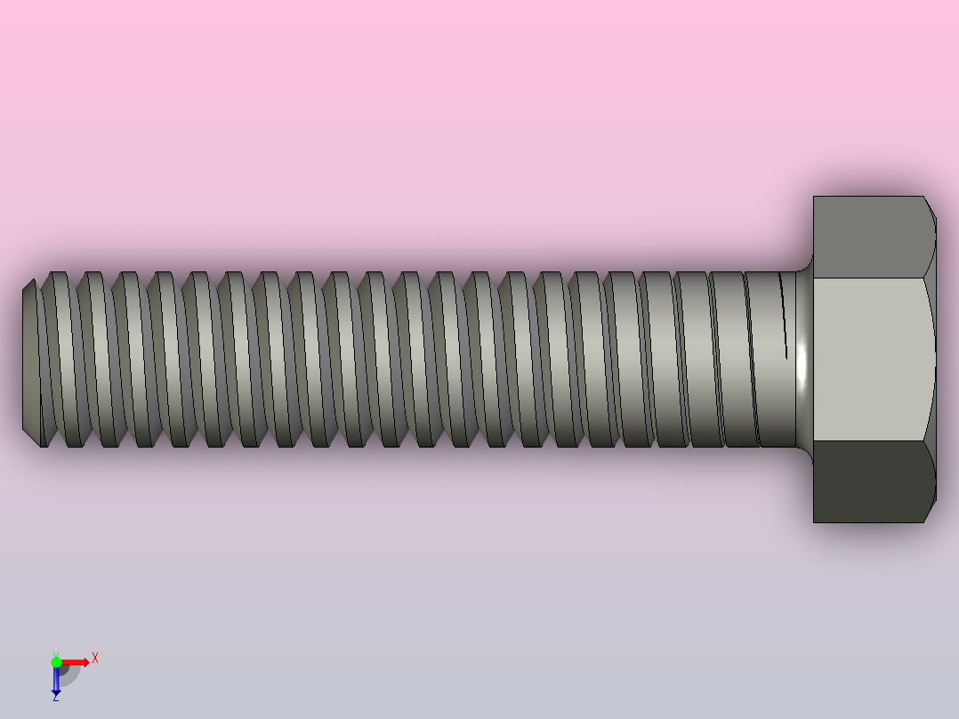 M10x45MM毫米六角螺栓俯视图