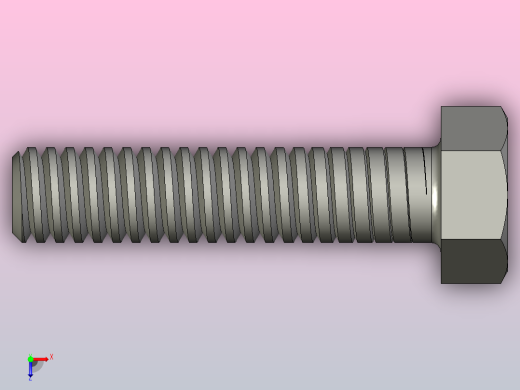 M10x45MM毫米六角螺栓俯视缩略图