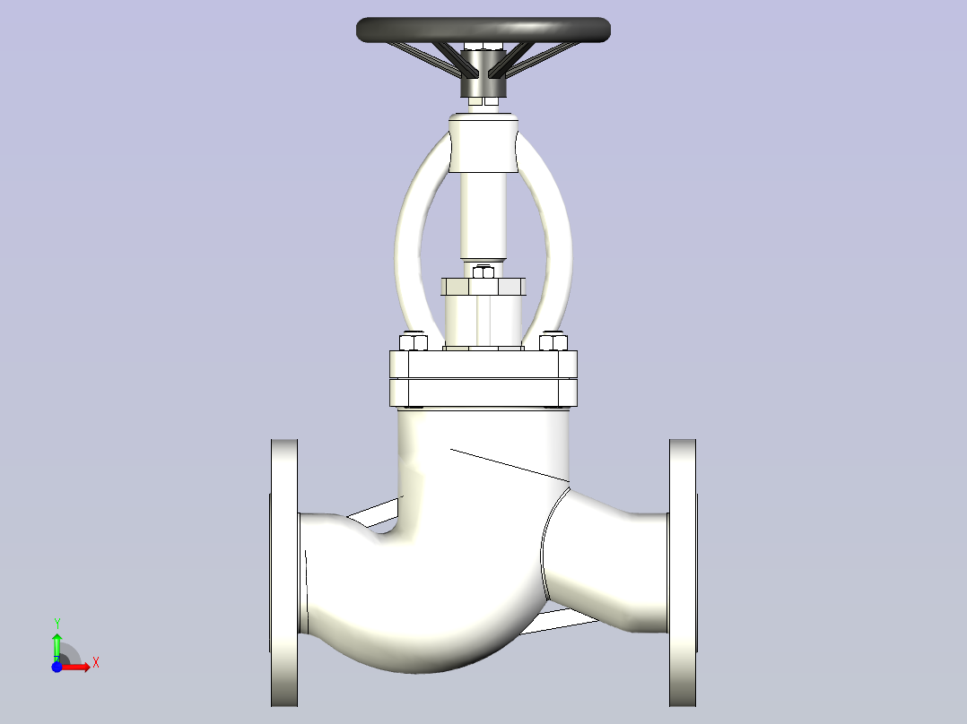 CB╱T 3196-1995[A型法兰铸钢海水截止阀A16040]前视图