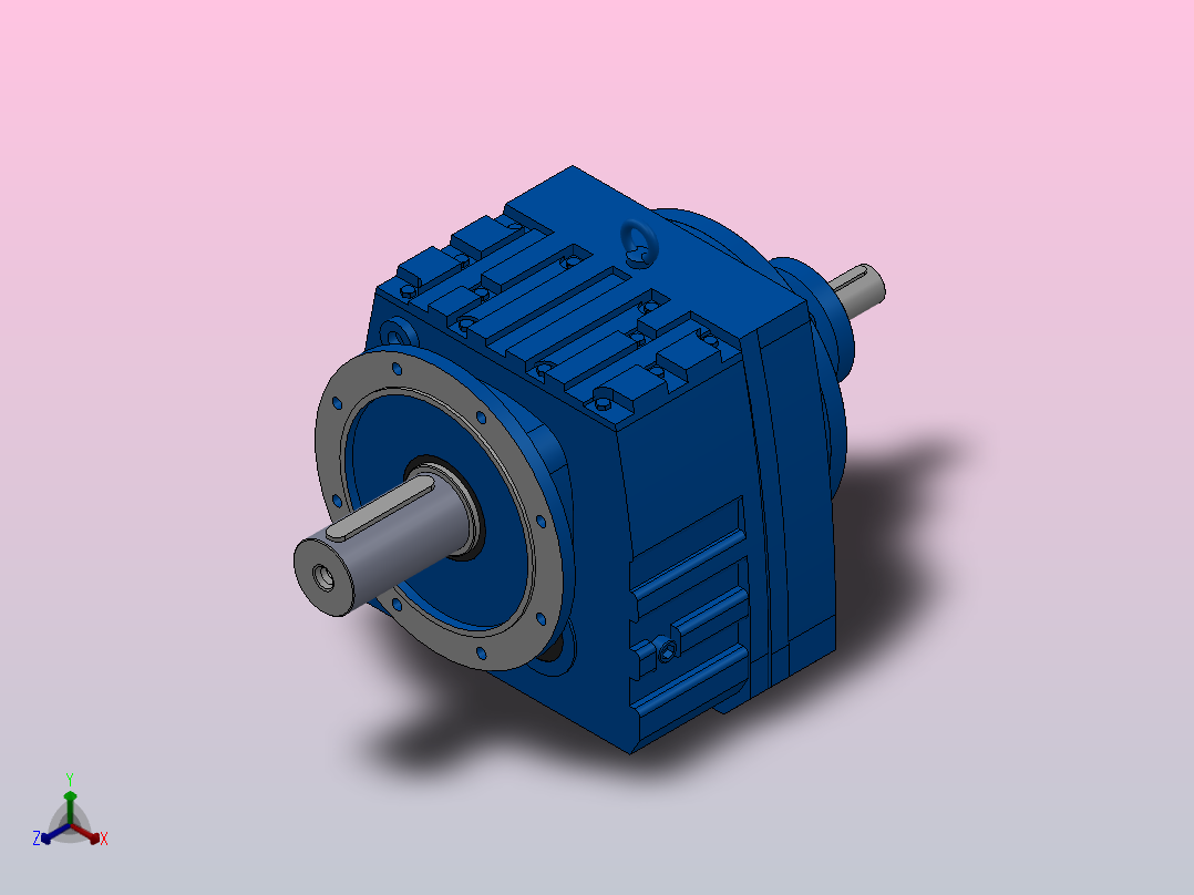 RFS147法兰轴伸式斜齿轮减速机RFS147-8.26-M1-Φ450主视图