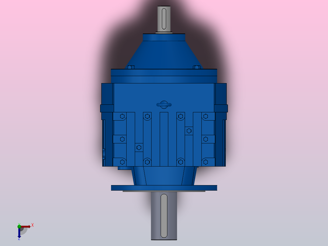 RFS147法兰轴伸式斜齿轮减速机RFS147-8.26-M1-Φ450俯视图