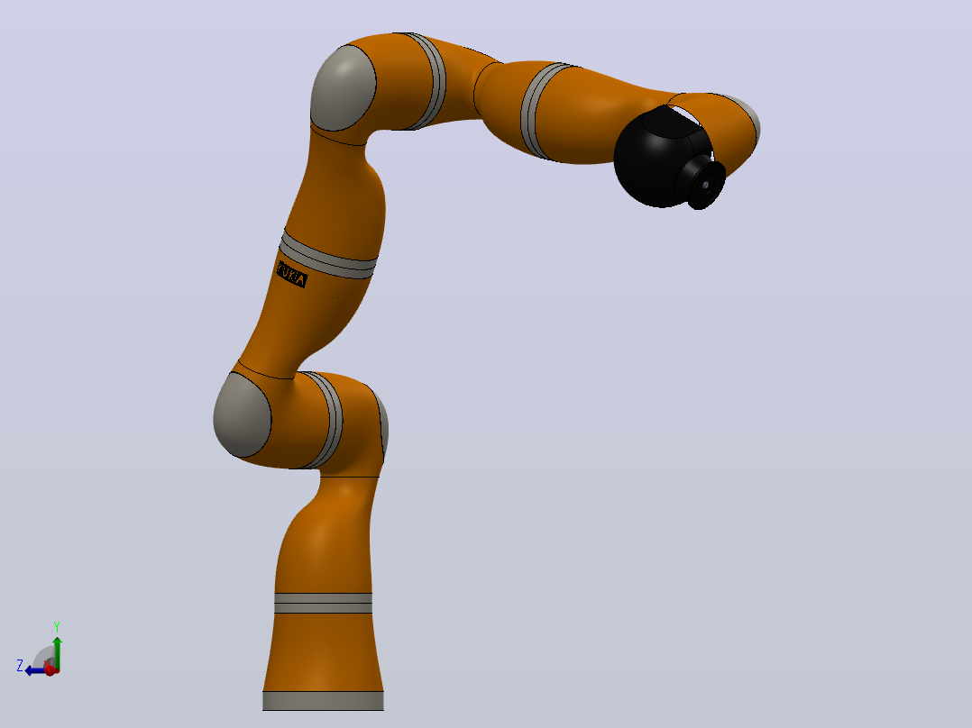 机器人kuka-lwr-4-arm-1 6 STP SW STL主视图