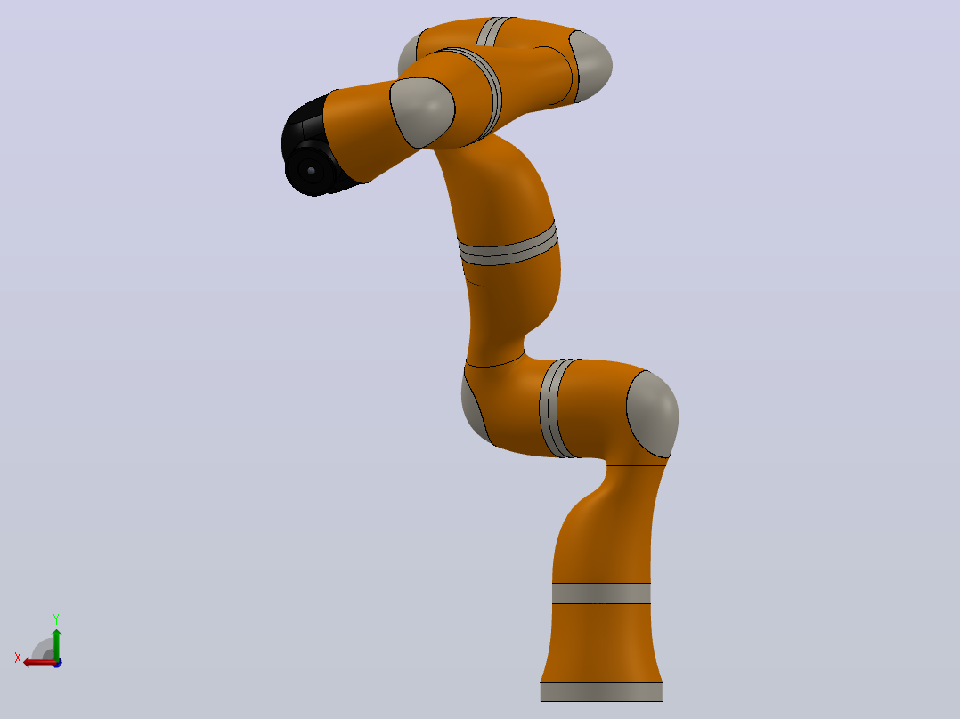 机器人kuka-lwr-4-arm-1 6 STP SW STL后视图