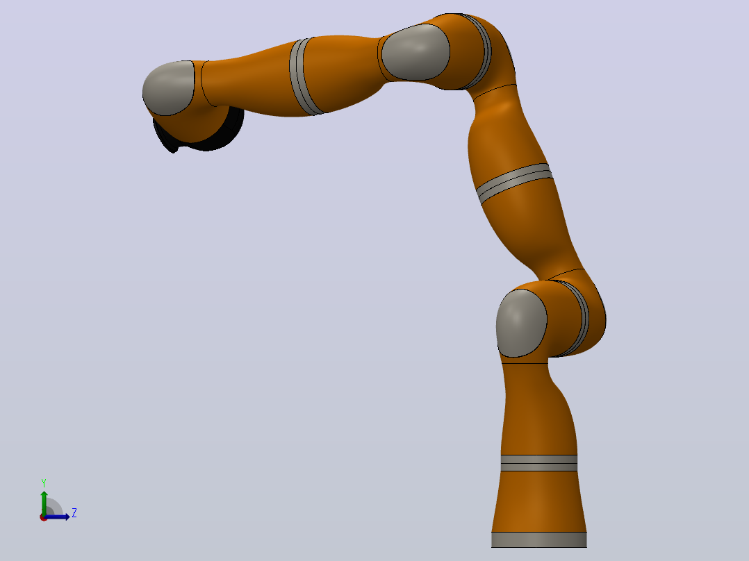 机器人kuka-lwr-4-arm-1 6 STP SW STL左视图