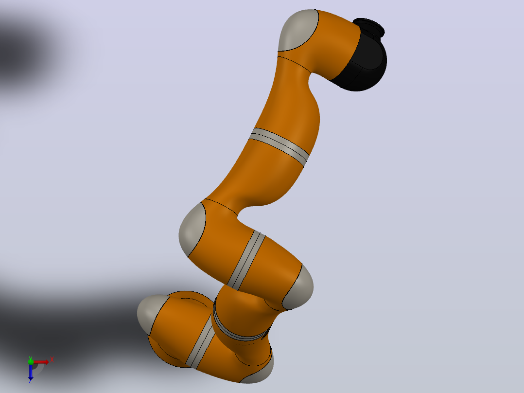 机器人kuka-lwr-4-arm-1 6 STP SW STL俯视图