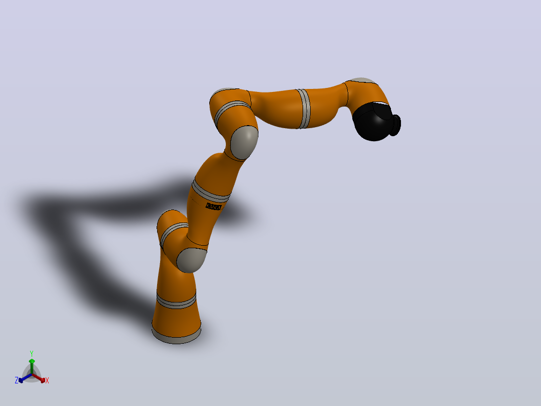 机器人kuka-lwr-4-arm-1 6 STP SW STL正等轴测图